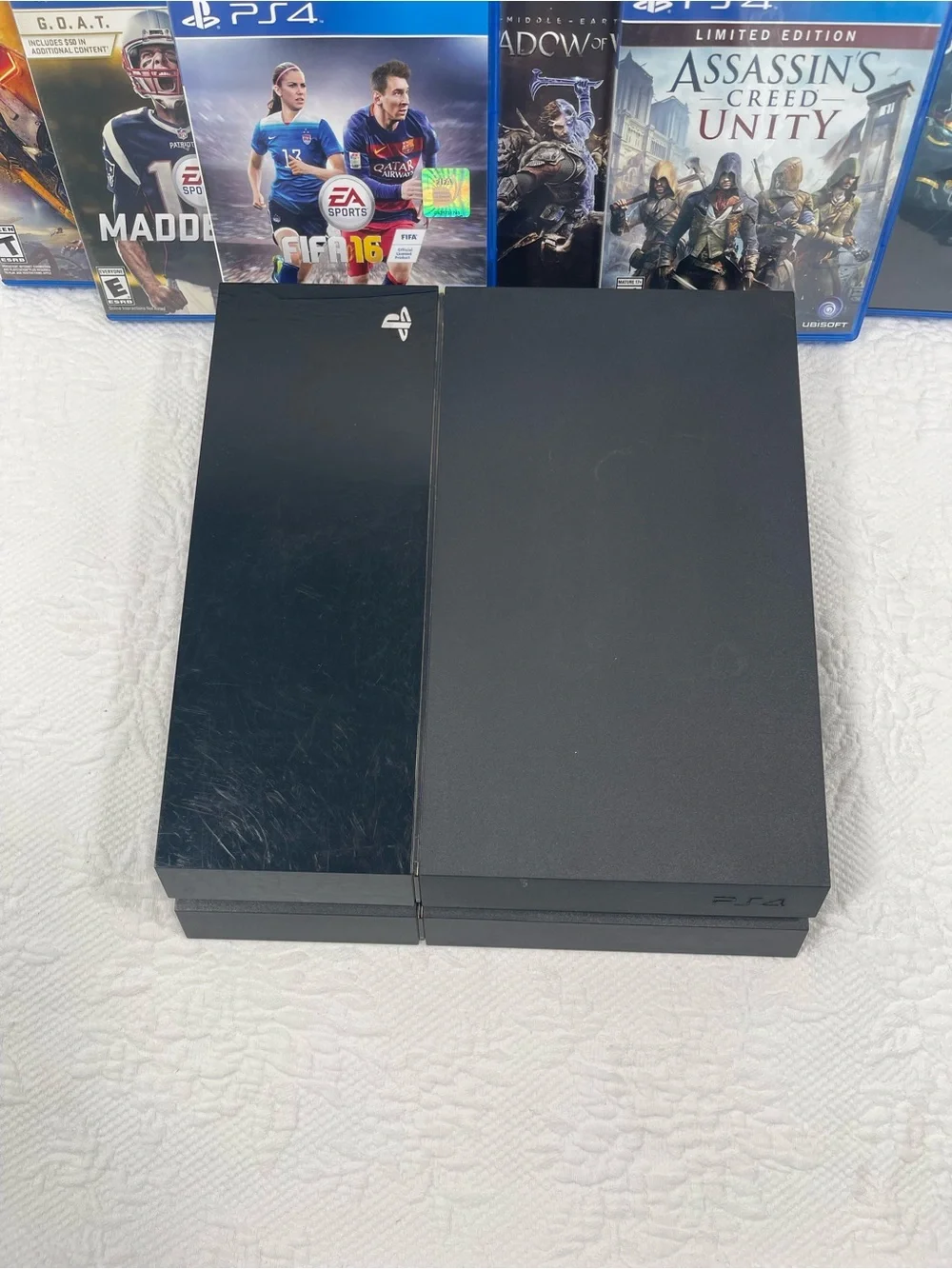 Sony PS4 Console in Black with PlayStation Logo